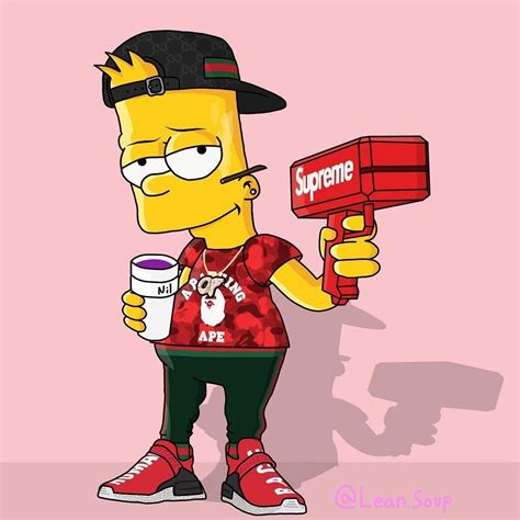 cool Bart Simpson Gucci wallpaper